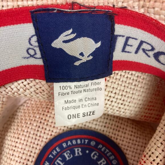 Peter Grimm Justice Drifter Straw Hat Red Cowboy USA Flag Patriotic Stars Rabbit - Picture 14 of 14